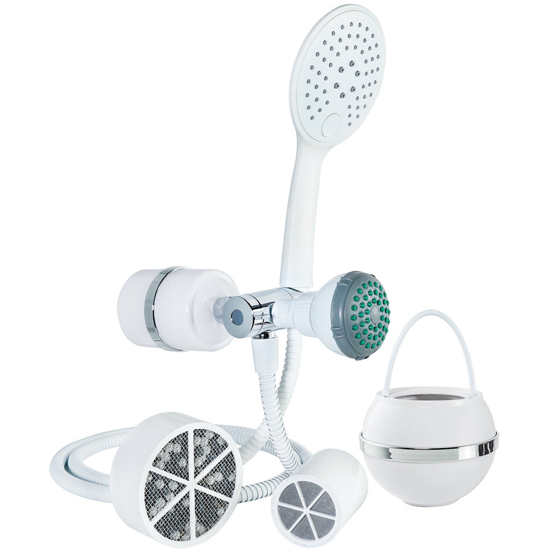 2-in-1 Combo Shower Filter and Bath Ball Bundle — water filtration system