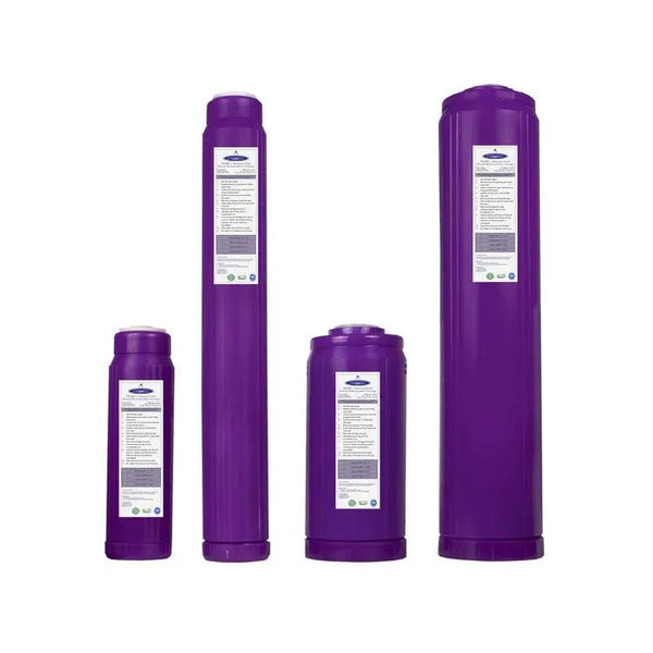 Crystal Quest 2-7/8 x 9-3/4 Fluoride Multi Filter Cartridge side view — water filtration system