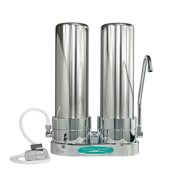 Fluoride Removal Countertop Triple Replaceable Water Filter System side view — water filtration system