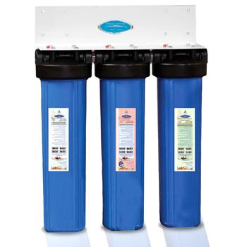 Crystal Quest Whole House Compact Water Filter Big Blue Triple SMART Series - PureWaterGuys.com