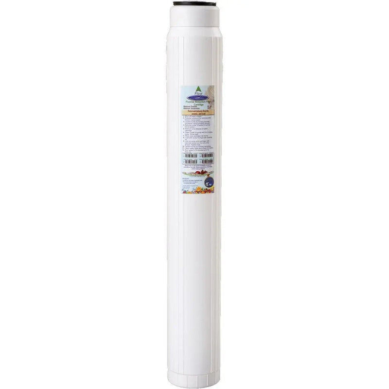 Crystal Quest 2-7/8" x 9-3/4" Activated Charcoal Based Fluoride Cart side view — water filtration system