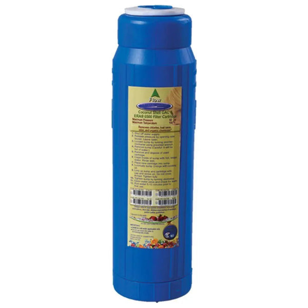 Crystal Quest 2.5" x 10" Coconut Shell Granulated Activated Carbon/ERA Filter Cartridge side view — water filtration system