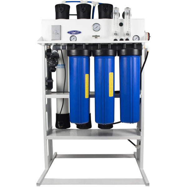 Crystal Quest Commercial Reverse Osmosis 5,000 GPD Water Filter System — commercial reverse osmosis system producing high-purity water