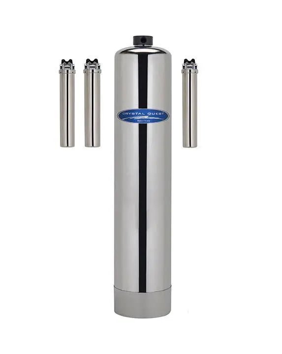 Crystal Quest Eagle A2000-FG Anti-Scale 15 GPM Salt Free Whole House System side view — water filtration system