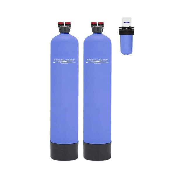 Crystal Quest Guardian Whole House Water Filter CQE-WH-03101 side view — water filtration system