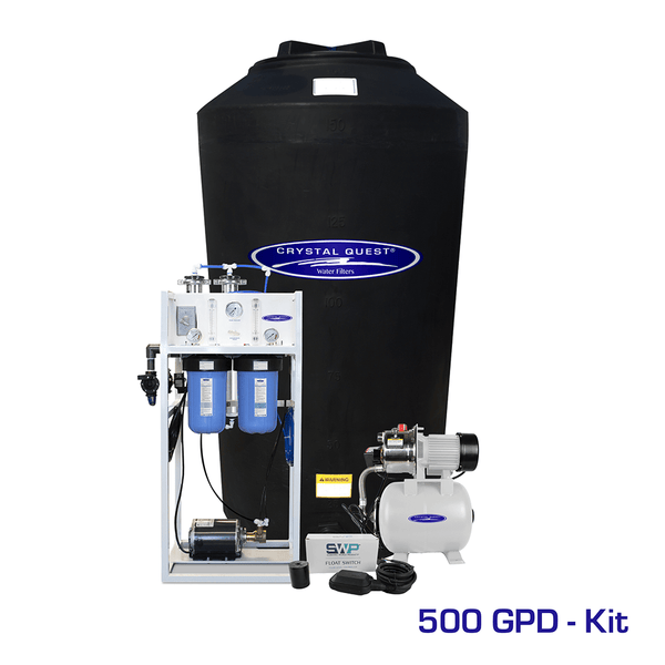 500 GPD Commercial RO + 165 Gal Storage Tank Kit