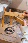 Dispenser Bamboo Stand - PureWaterGuys.com