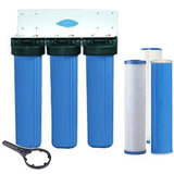 Crystal Quest Whole House Compact Water Filter Big Blue Triple SMART Series - PureWaterGuys.com