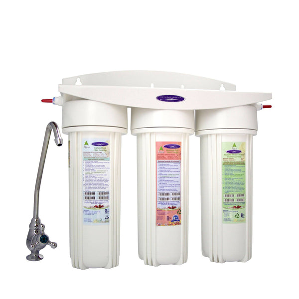 Crystal Quest Undersink Triple Replaceable Lead Removal Water Filter System - PureWaterGuys.com