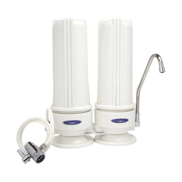 Crystal Quest Countertop Double Replaceable Nitrate Water Filter System - PureWaterGuys.com