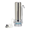 Crystal Quest Countertop Fluoride Single Replaceable Multi Water Filter System side view — water filtration system