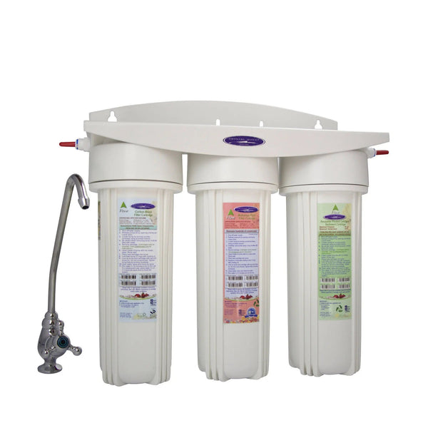 Crystal Quest Mega Undersink Triple Replaceable Ceramic Filter System — water filtration system
