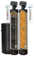 Crystal Quest Water Softener and Whole House Water Filter System 48,000 Grain detail view — water filtration system