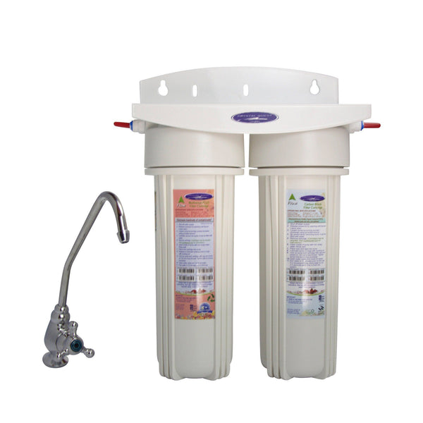 Crystal Quest Undersink Double Replaceable Alkalizer Water Filter System - PureWaterGuys.com