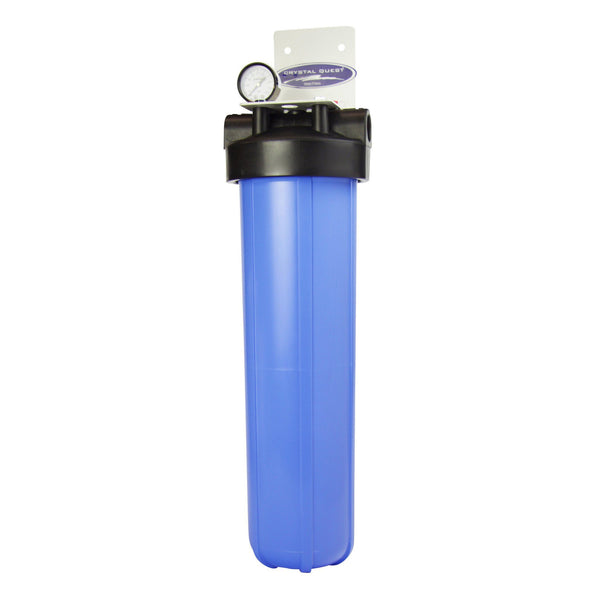 Crystal Quest Single Big Heavy Duty 20" x 5" Whole House Water Filter System for high flow applications - PureWaterGuys.com